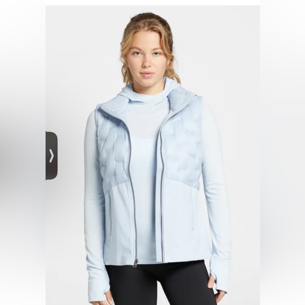 Calia Women's Light Blue Quilted Run Vest - Small